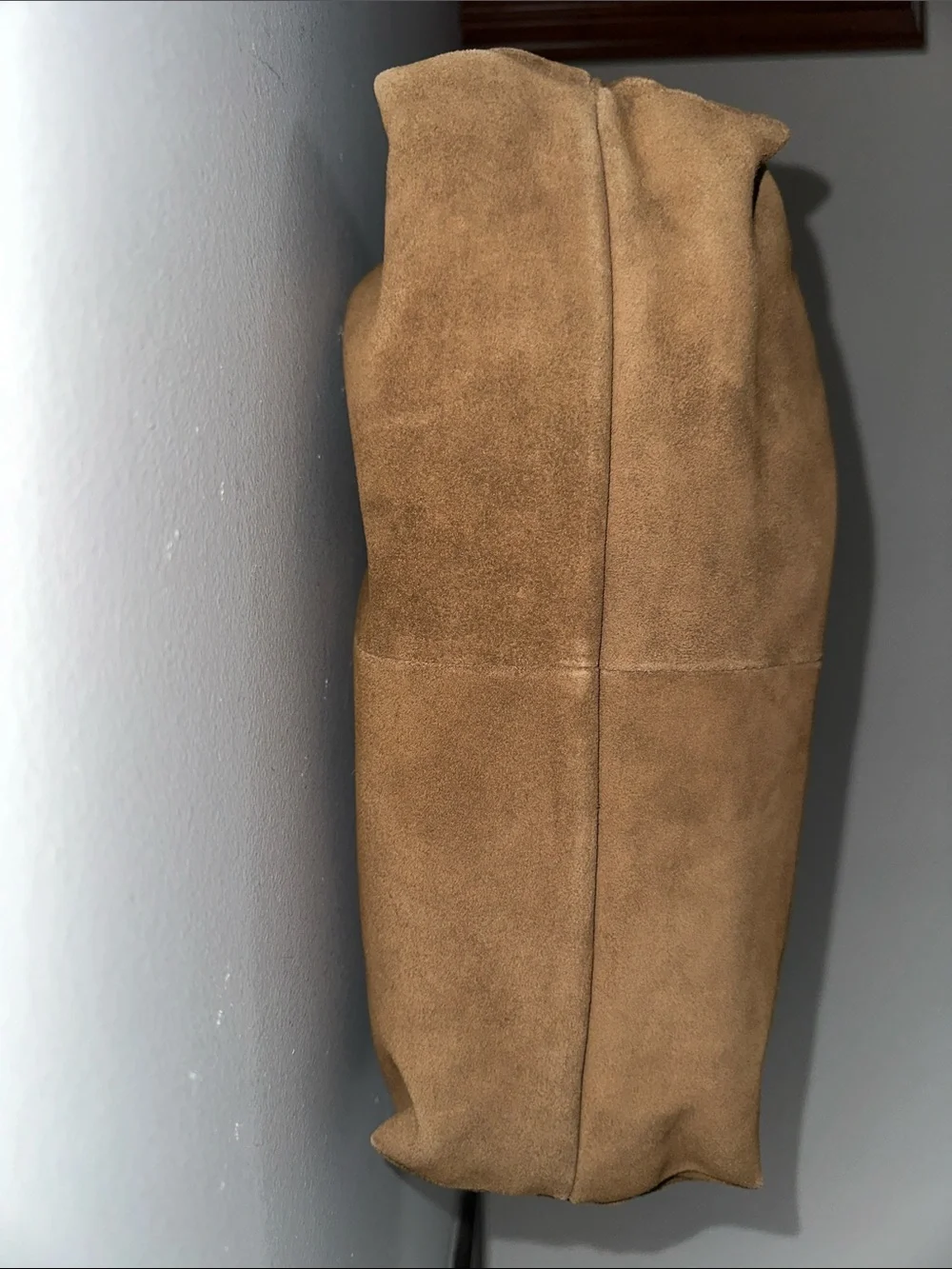 New Genuine Leather Suede Slouchy Boho style Bag / Purse in Tan or Eggplant